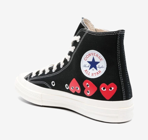 Converse Chuck Taylor All-Star 70 Hi Comme des Garcons PLAY Black multi heart - Sneakers Outlet Co
