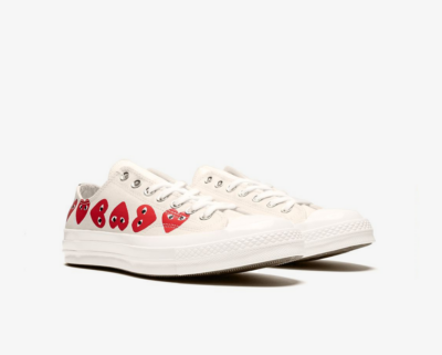 Converse x Comme Des  Garçons   70 Ox Multi Hearts White