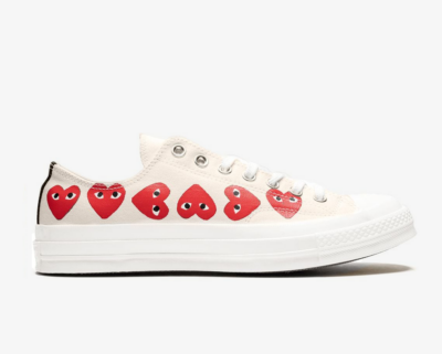 Converse x Comme Des  Garçons   70 Ox Multi Hearts White