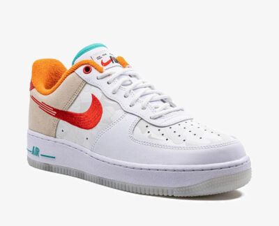 Nike Air Force 1 Low  PRM just Do It White Red Teal - Sneakers Outlet Co