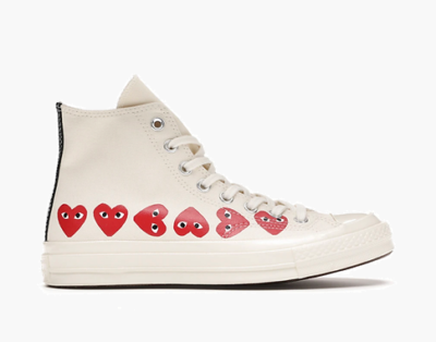 Converse Chuck Taylor All-Star 70 Hi Comme des Garcons Play Multi-Heart White