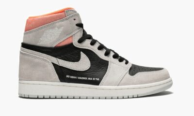 Air Jordan 1 Retro High OG Neutral Grey Hyper Crimson - Sneakers Outlet Co