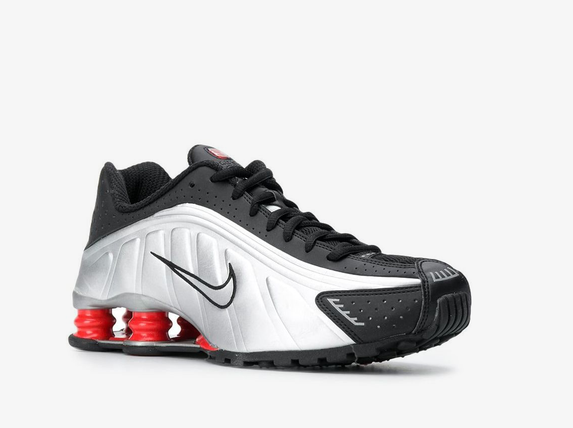 Nike Shox R4 "Black Metallic Silver" Sneakers - Image 2